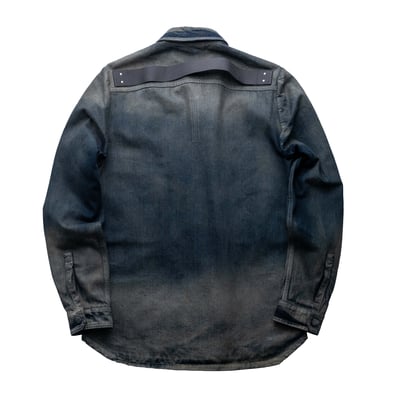 Rick Owens 主線 Fogpocket 漸層洗色牛仔外套 藍2