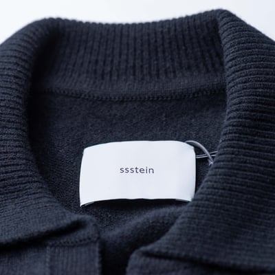 SSSTEIN EXTRA FINE WOOL KNIT SKIPPER 半開領羊毛襯衫 黑4