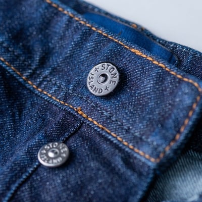 Stone Island 水洗丹寧標準長褲 水洗藍5