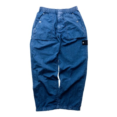 Stone Island 丹寧系列 空芯纖維尼龍寬褲 靛色1