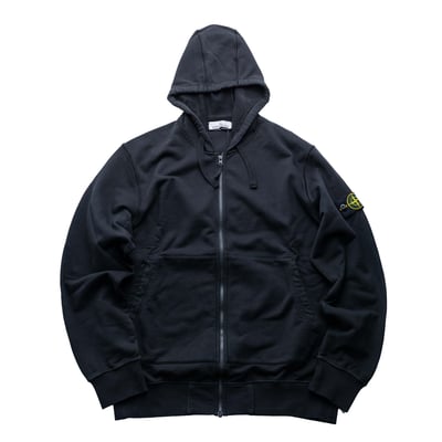 Stone Island 拉鍊連帽棉外套 黑1