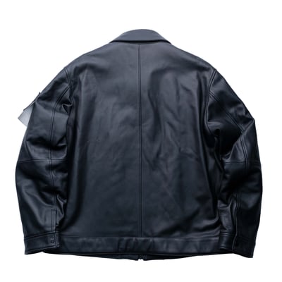 Stone Island 皮外套 黑2