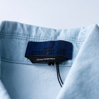 Stone Island 丹寧外套 過漂藍7