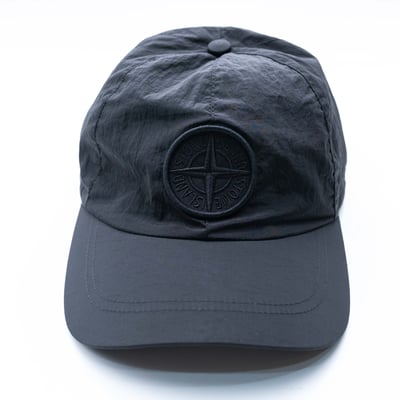 Stone Island 金屬尼龍老帽 黑4