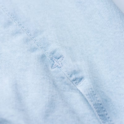 Stone Island 丹寧外套 過漂藍9