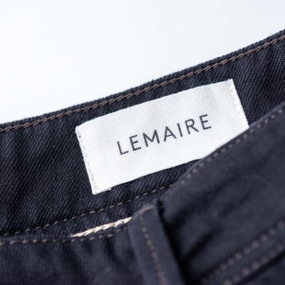 Lemaire Heavy denim 丹寧工作錐形褲 黑6