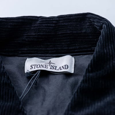 Stone Island 燈芯絨襯衫外套 黑色7