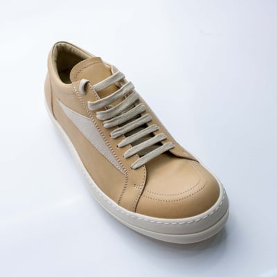 Rick Owens 主線 Vintage 低筒 小牛皮 奶茶色3