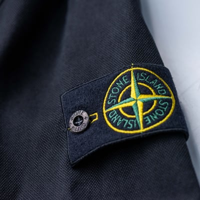 Stone Island 巴拿馬棉立領水洗襯衫外套 黑7