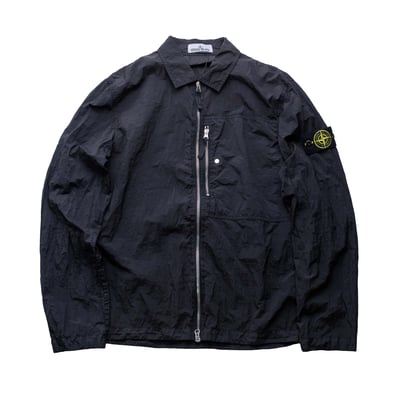 Stone Island 金屬尼龍襯衫 黑1