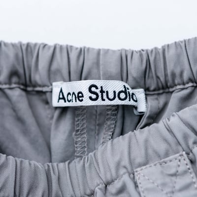Acne Studios 染色織帶工裝寬鬆長褲 中灰色6
