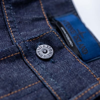 Stone Island 丹寧系列 寬版牛仔褲 原色6