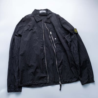 Stone Island 金屬尼龍襯衫 黑3