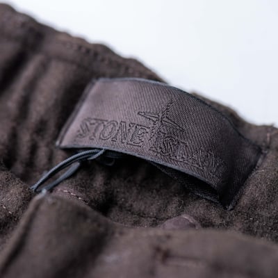 Stone Island Ghost 幽靈羊毛寬褲 灰褐色4
