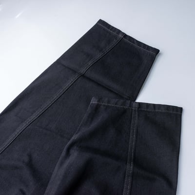 Lemaire Heavy denim 丹寧工作錐形褲 黑5
