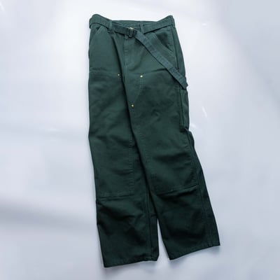 Sacai x Carhartt 聯名工匠工作褲 深綠3