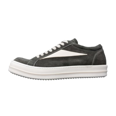 Rick Owens Vintage low 小牛皮麂皮低筒 油加利灰綠1
