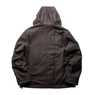 Stone Island Ghost Wool Nylon Flannel 幽靈連帽羊毛大衣 灰褐色2
