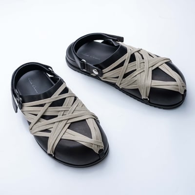 Rick Owens 主線 Megalaced mule 小牛皮拖鞋 黑5