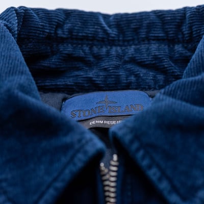 Stone Island 單寧系列 燈心絨羽絨寬短外套 藍9