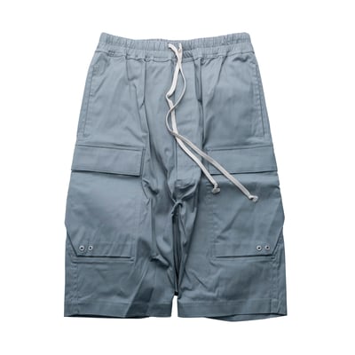 Rick Owens 主線 Cargo Pods Heavy Cotton Poplin 口袋短褲 灰1