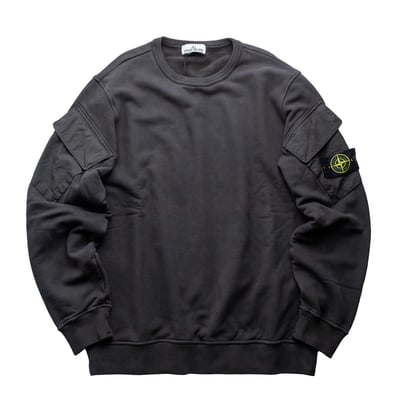 Stone Island 手臂口袋衛衣 鉛灰色1