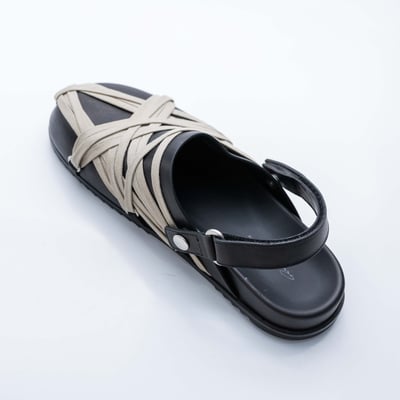 Rick Owens 主線 Megalaced mule 小牛皮拖鞋 黑4