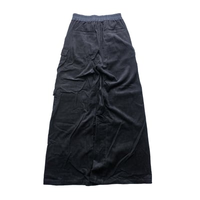 Rick Owens 主線 Cargo Bela 燈芯絨口袋寬褲 黑色2