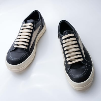 Rick Owens 主線 Vintage 侵權 小牛皮低筒 光滑皮面 黑4