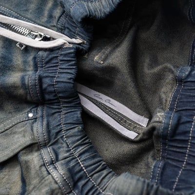 Rick Owens 主線 Wide Bela 水洗丹寧寬褲 深塵色7