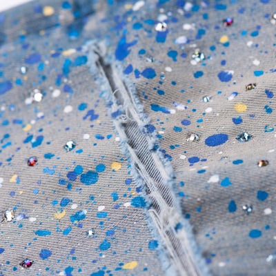 [ Amiri ] Crystal Painter Jeans 藍色水鑽牛仔褲8