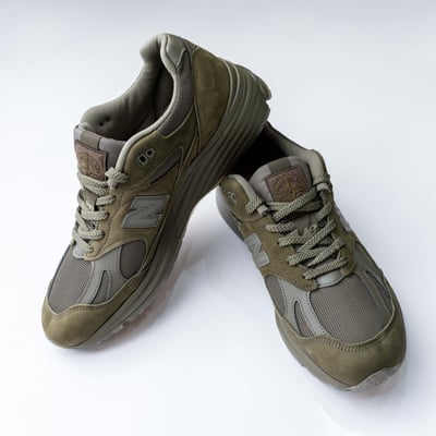 Stone Island x New Balance 991v2 英製運動鞋 軍綠4