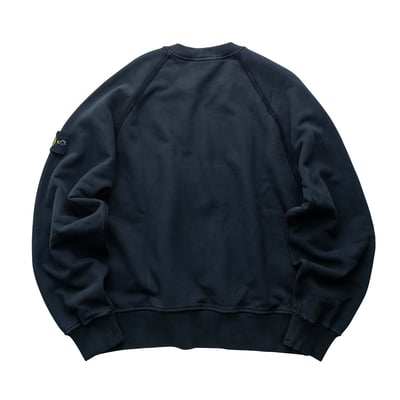 Stone island 寬短叉肩刷絨衛衣 黑2