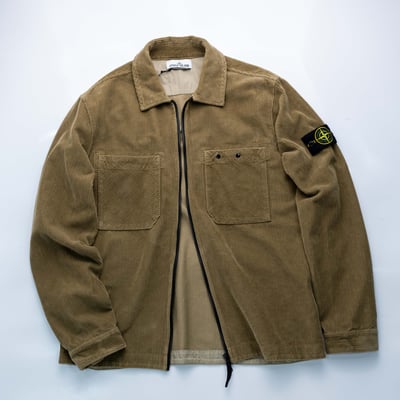 Stone Island 燈芯絨800襯衫外套 深卡其色3