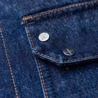 Stone Island 丹寧襯衫 水洗藍4