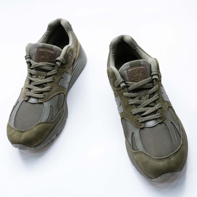 Stone Island x New Balance 991v2 英製運動鞋 軍綠3
