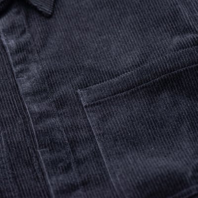 Rick Owens 主線 Work shirt linen 燈芯絨工作襯衫 黑5