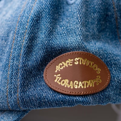 Acne Studios 貼皮丹寧老帽 牛仔藍5