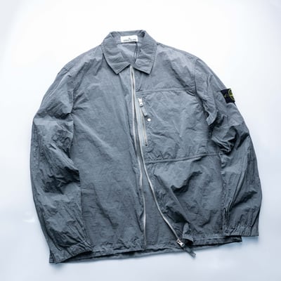 Stone Island 金屬尼龍襯衫 灰3