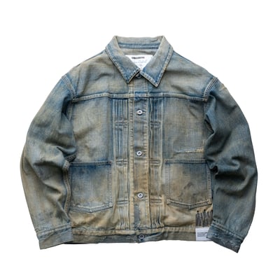 Neighborhood Type-1 破壞丹寧外套 水洗藍1