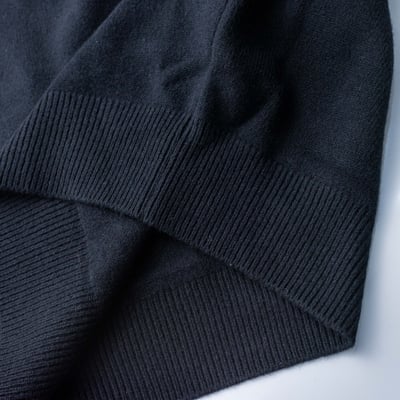 SSSTEIN EXTRA FINE WOOL KNIT SKIPPER 半開領羊毛襯衫 黑5