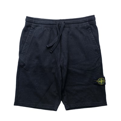 Stone Island 水洗棉短褲 黑1