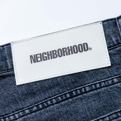 Neiborhood 寬鬆牛仔褲 黑9