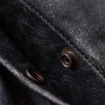 Acne Studios 牛皮作舊飛行外套 黑8