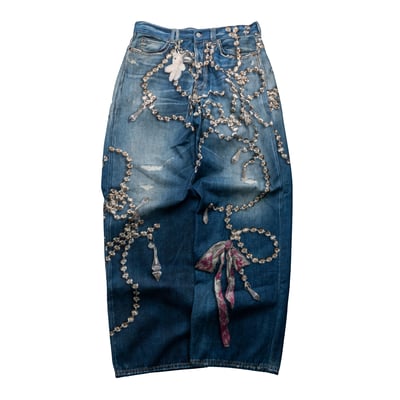 Acne Studios 1981U 3D printing 牛仔褲 藍1