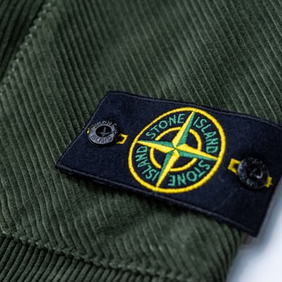 Stone Island 燈芯絨800標準版型長褲 麝香綠6