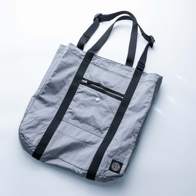 Stone Island 金屬尼龍羅盤托特包 灰5
