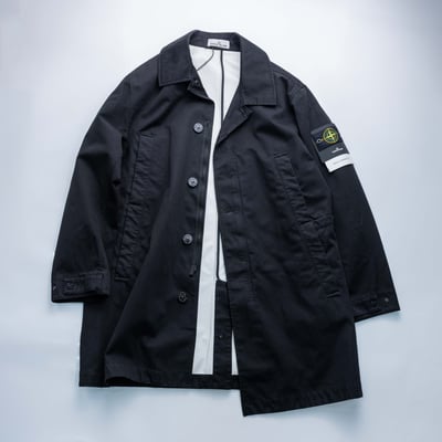 Stone Island Raso Gommato 3L 中長版大衣 黑3