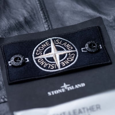 Stone Island 白標 阮經天同款 輕量皮革中長版外套 碳灰5