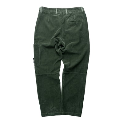 Stone Island 燈芯絨800標準版型長褲 麝香綠2